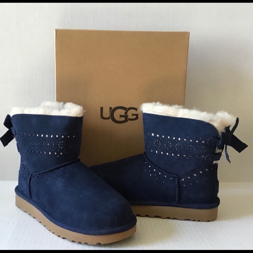 UGG Boots DAE Sunshine Bow Perf Navy